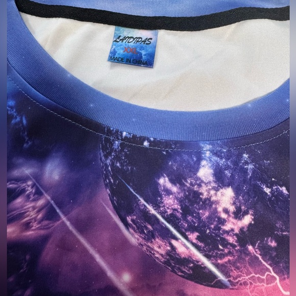 Christmas Sweatshirt Santa Riding a Dinosaur Size XXL Unisex - Picture 6 of 7